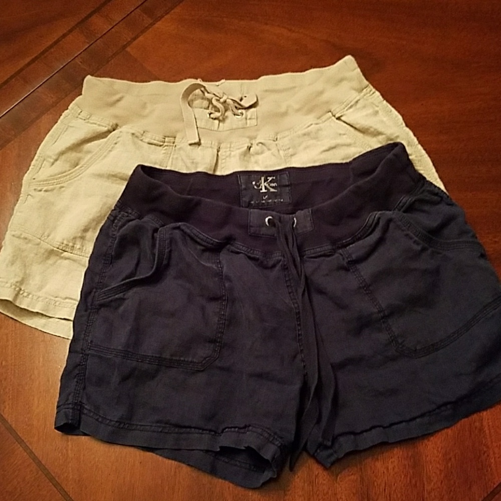 2 pair Calvin Klein Linen Shorts